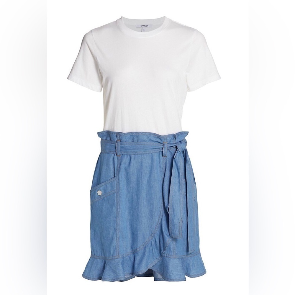 8. NWOT Derek Lam 10 Crosby Hudson Mixed Media Mini Dress